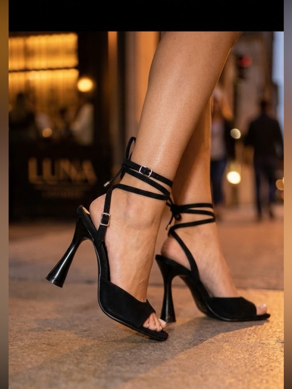 NEW Aldo Black Leather 3 inch High Heel Shoes